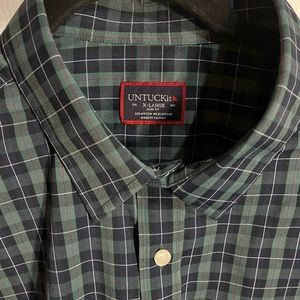 Untuckit men’s long sleeve shirt size X-Large, 24 inches pit to pit